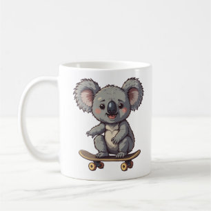 Caneca De Café Zooming Koala em Rodas