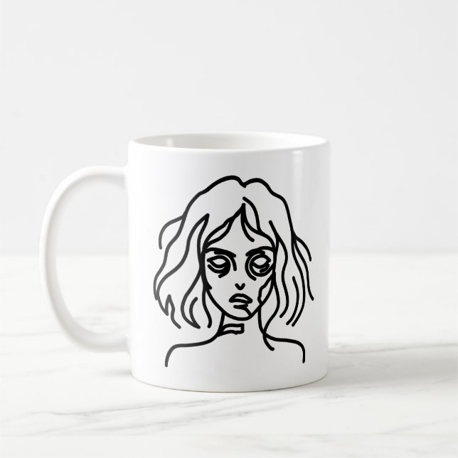Caneca De Café Zumbi Doodle (Esquerda)