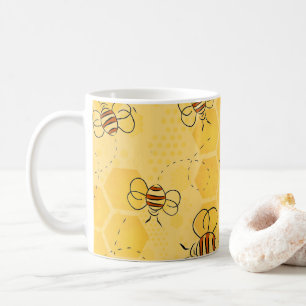 Caneca De Café Zumbido de Abelhas Mel Cute 