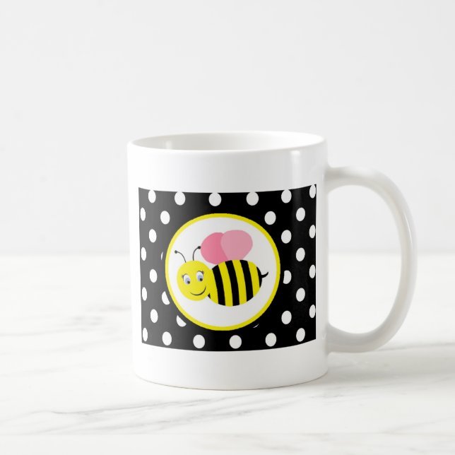Caneca De Café Zumbir Bumble a abelha - rosa/preto (Direita)