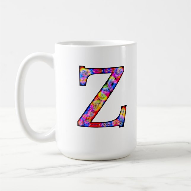 Caneca De Café Zz iluminou o monograma (Esquerda)