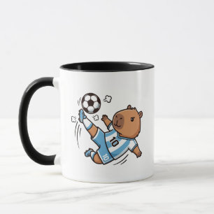 Caneca de Capivara de Futebol Fofa