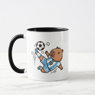 Caneca de Capivara de Futebol Fofa