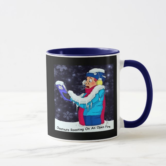 Caneca de Caroler de Natal Fria (Direita)