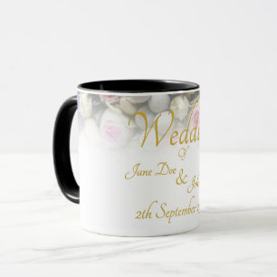 Caneca de Casamento - Noiva com buquê de casamento