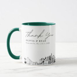 Caneca de casamento personalizada Jacksonville Ske