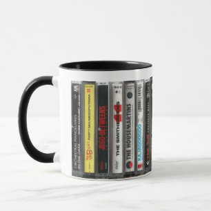Caneca de Cassete de Rock Alternativo dos Anos 80