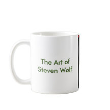 Caneca de Caterpillar 11oz, arte do lobo de Steven