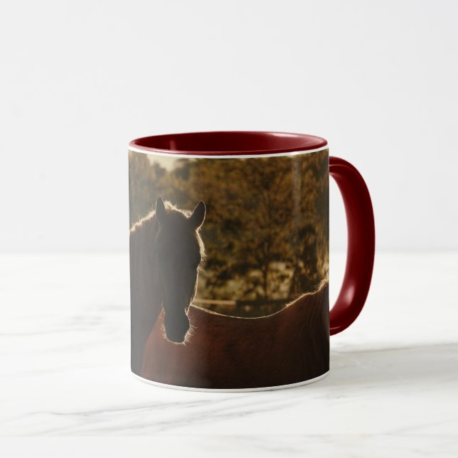 Caneca de Cavalo Estilo Fazenda Rústica (Frente Esquerda)