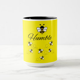 CANECA DE CERÂMICA AMARELA BRANCA 15 OZ. ABELHA HU