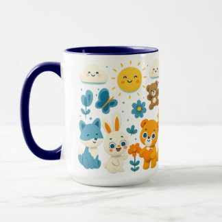 Caneca de Cerâmica Amigos Caprichosos da Floresta