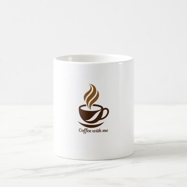 Caneca de Cerâmica Café Comigo Minimalista Com Xíc (Centro)