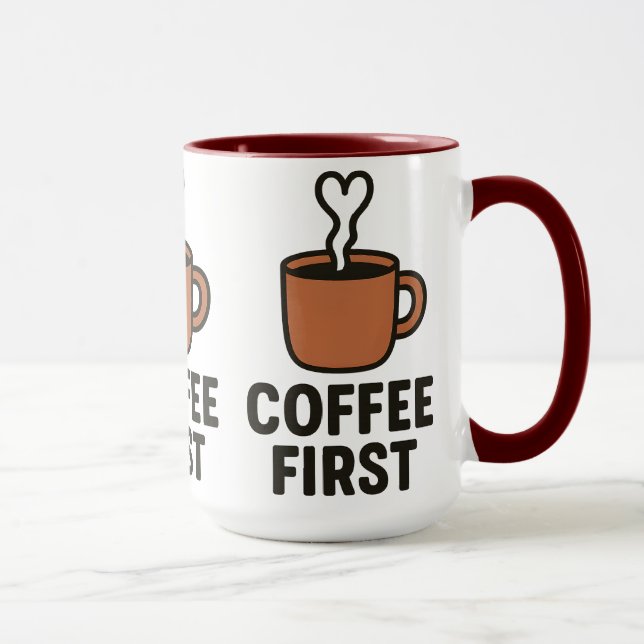 Caneca de Cerâmica Café Primeiro (Direita)