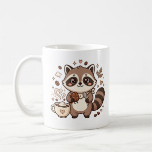 Caneca de Cerâmica Clipart Café Guaxinim