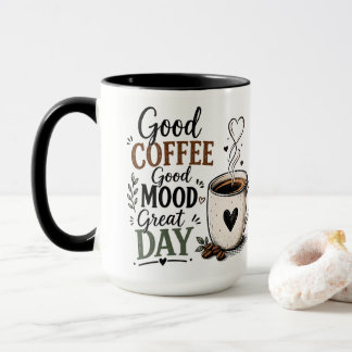 Caneca de Cerâmica com Alça Preta e Citação Inspir