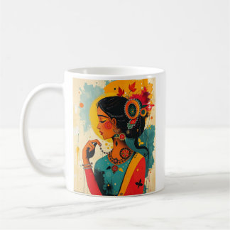 Caneca De Cerâmica Com Design Clássico De Mulher