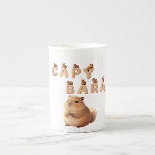 Caneca de Cerâmica de Capivara Fofa, Xícara de Caf