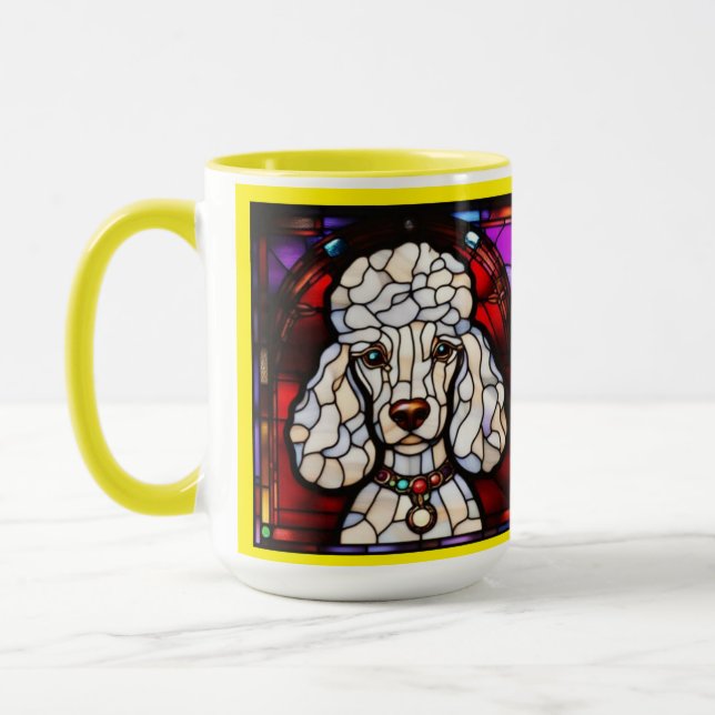 Caneca de Cerâmica de Poodle Fofo (Esquerda)