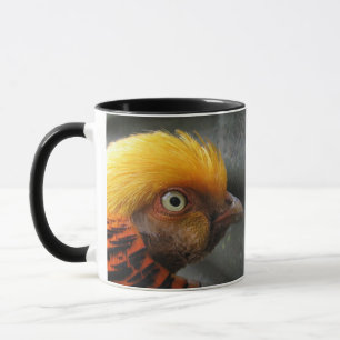 Caneca de Cerâmica Faisão Dourado