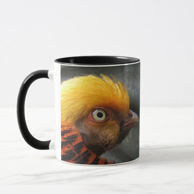 Caneca de Cerâmica Faisão Dourado (Esquerda)
