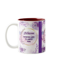 Caneca de Cerâmica Floral Inspiradora | Xícara de