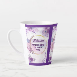 Caneca de Cerâmica Floral Inspiradora | Xícara de