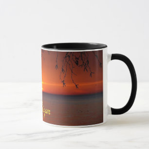Caneca de cerâmica Great Lakes Sunset por Bobby Mi