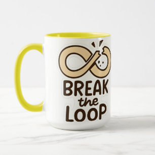 Caneca de Cerâmica Motivacional Quebre o Ciclo