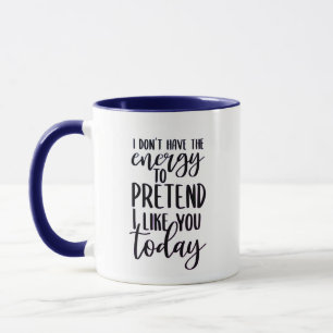 Caneca de Cerâmica 'Não Tenho Energia'