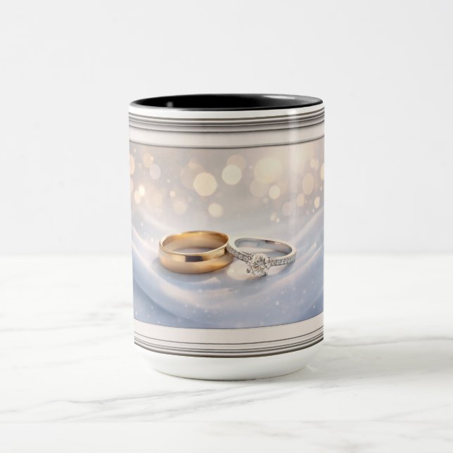 Caneca de Cerâmica Presente Tema Amor Anéis de Noi (Centro)