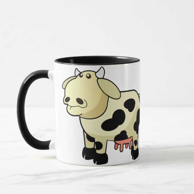 Caneca de Cerâmica Vaca Leiteira Cartoon (Esquerda)