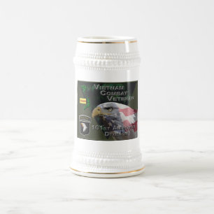 Caneca De Cerveja 1010Div rua Vietname Combat Veterano