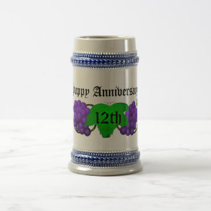 Caneca de cerveja 12a do aniversário do vinho