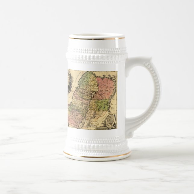 Caneca De Cerveja 1759 - Mapa de Israel antiga com os 12 tribos (Direita)