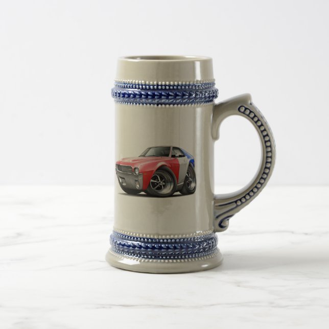 Caneca De Cerveja 1968-69 carro de AMX RedWhiteBlue (Direita)