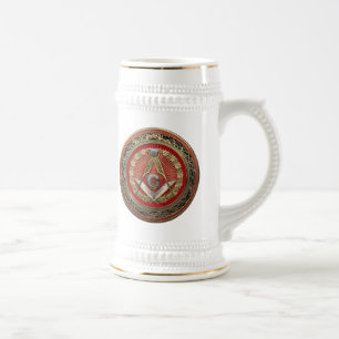 Caneca De Cerveja [200] Master Mason - Dourado Square & Compass