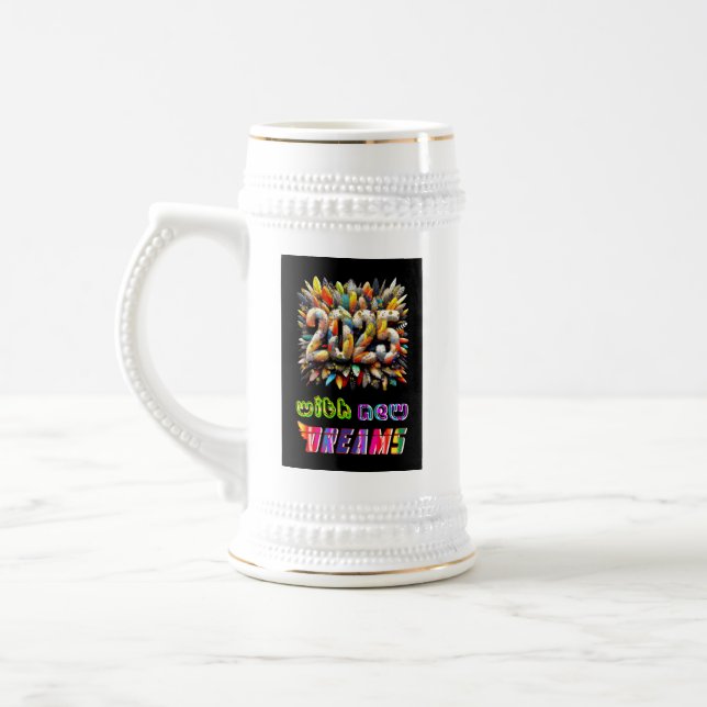 Caneca De Cerveja 2025 Com Novos Sonhos (Esquerda)