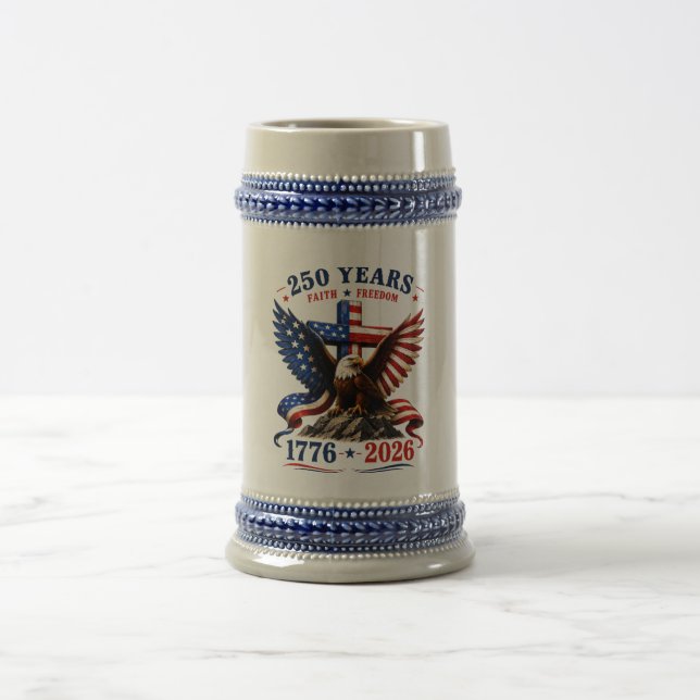 Caneca De Cerveja 250 Anos de Fé e Liberdade (Centro)