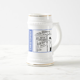 Caneca De Cerveja 2 Carros Diversão Automatizados Pareciam Cartoons