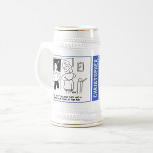 Caneca De Cerveja 2 Cartões de tema de cerveja divertidos com o nom