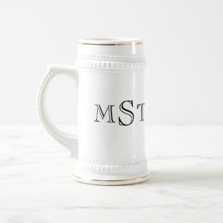Caneca De Cerveja 3 letras iniciais monograma solteiro cerveja canec