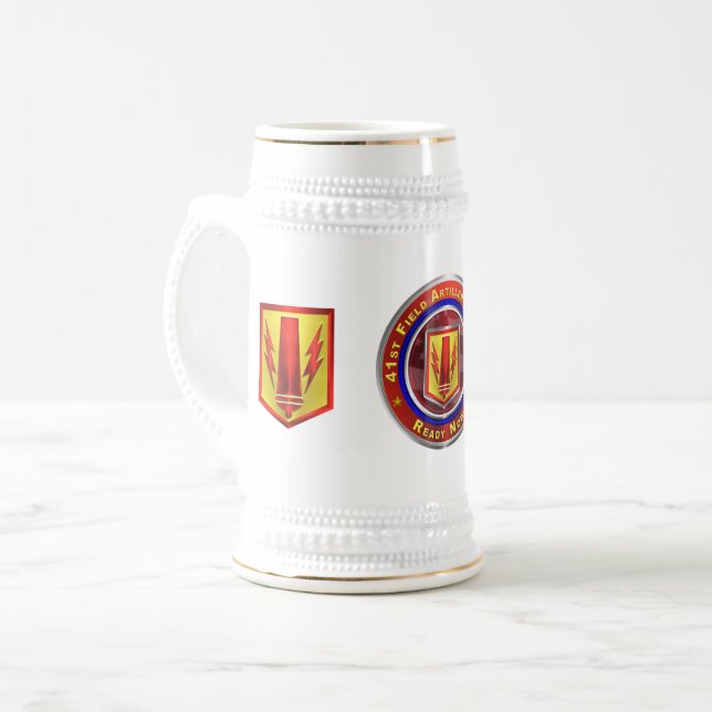Caneca De Cerveja 41 Brigada de Artilharia em Campos de rua (Frente Esquerda)