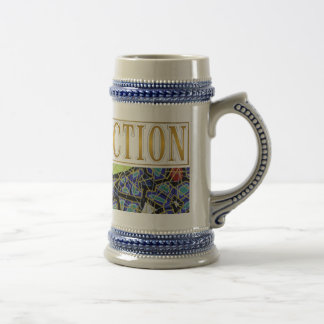 Caneca de Cerveja 650 ml – Arte Abstrata GOLD por