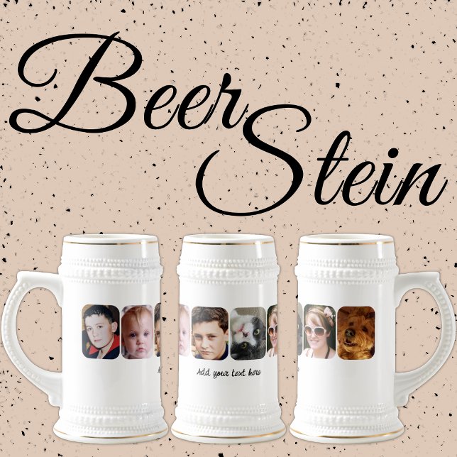 Caneca De Cerveja 6 fotos adicionar texto (Criador carregado)