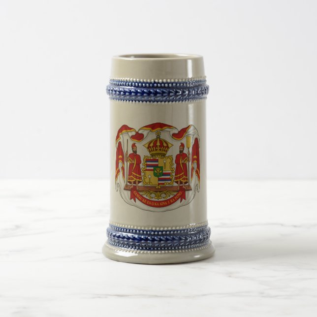 Caneca De Cerveja A brasão real do reino de Havaí (Centro)