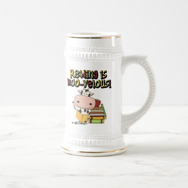 Caneca De Cerveja A leitura é MOO-velous (Direita)