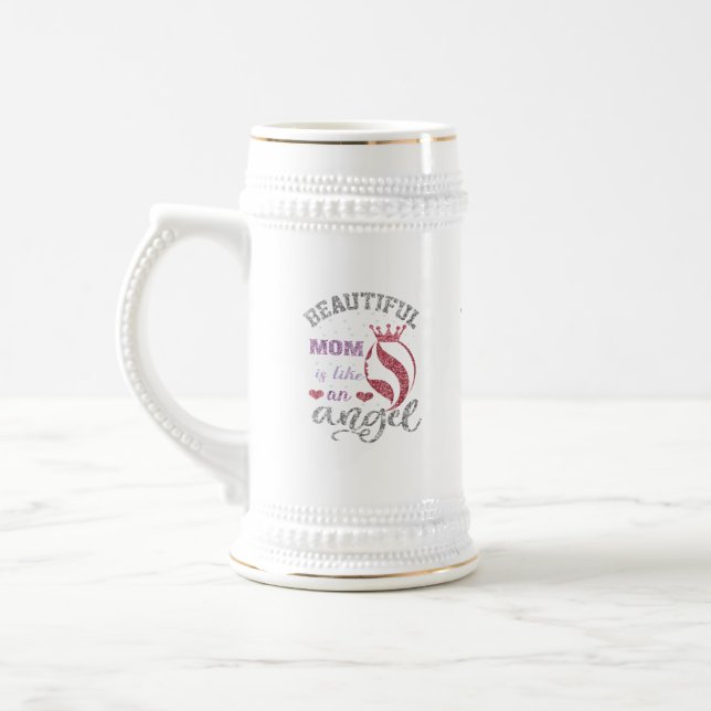 Caneca De Cerveja A linda mãe é como um anjo (Esquerda)