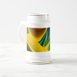 Caneca De Cerveja A Mágica do Verão, Abstrato 3D Art