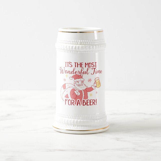 Caneca De Cerveja A maioria de tempo maravilhoso para o papai noel (Centro)