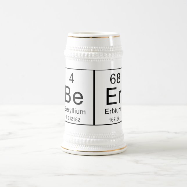 Caneca De Cerveja A mesa periódica soletra a cerveja! (Centro)